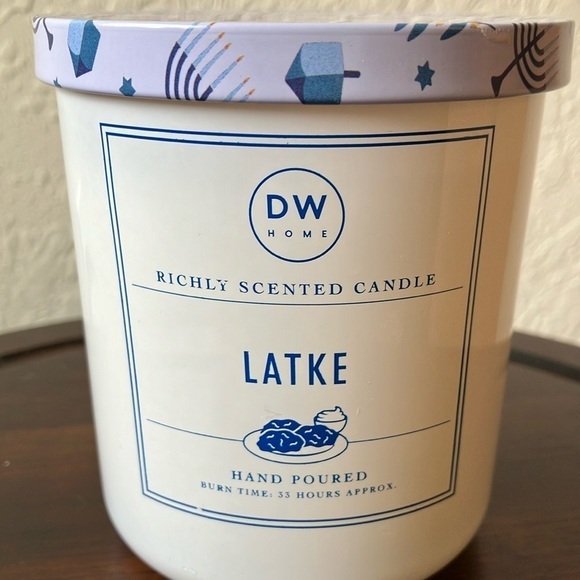 DW Home: Latke Scent Hanukkah Candle- Hand poured- approx 33 hours use time - Picture 1 of 16